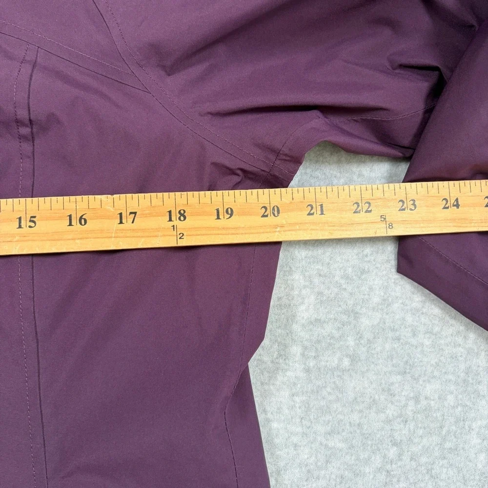Eddie Bauer WeatherEdge Rain Jacket Women Medium Purple Hooded Outdoor Shell